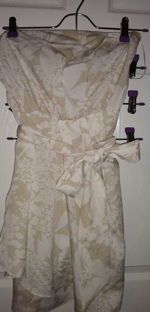 Express white and beige floral dress size 2 nwt